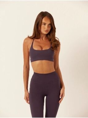 Serenity Scoop Sports Bra in Plum
